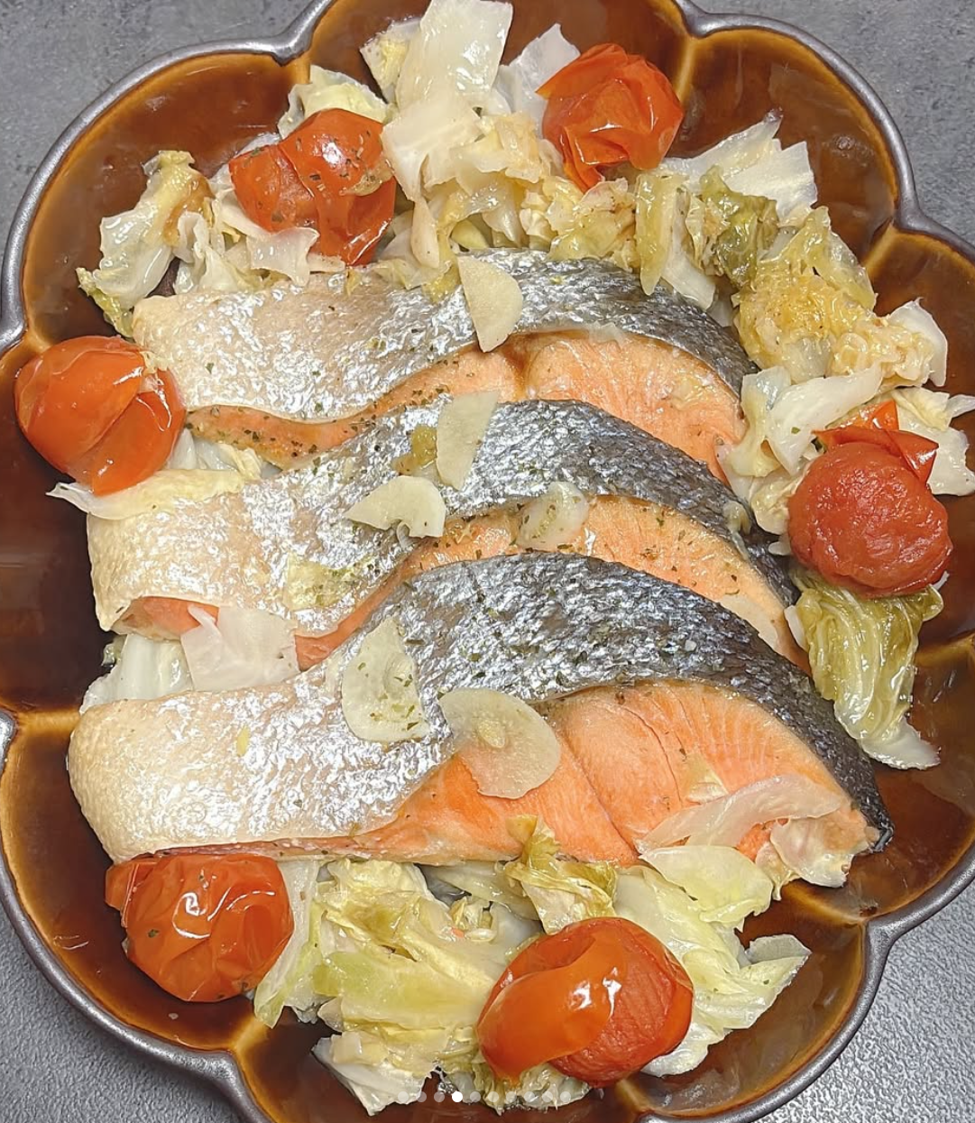 紅鮭切身で簡単ワンパン料理